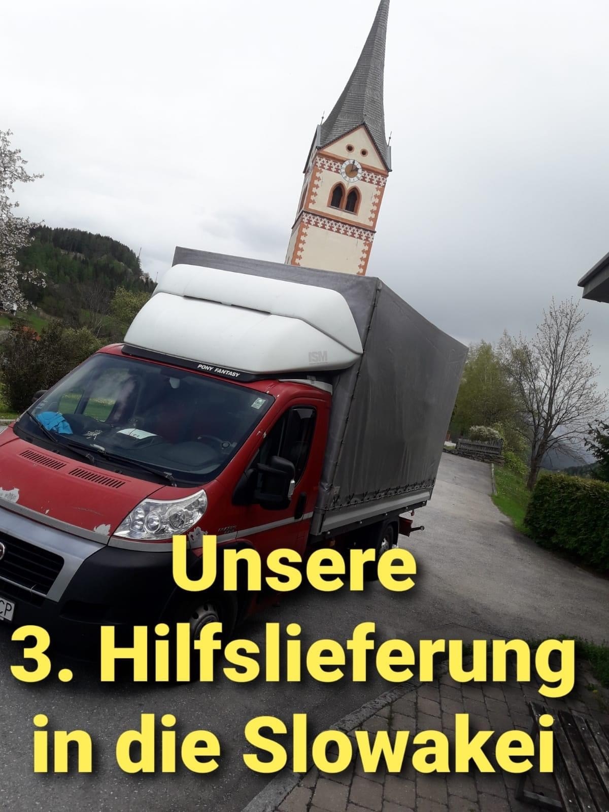 Medizinische Hilfslieferung in die Slowakei