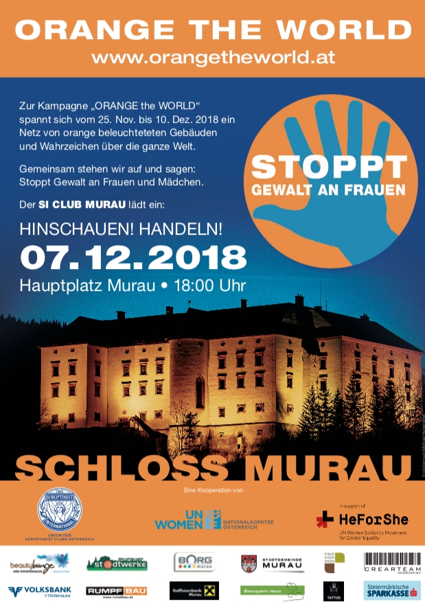 Club Murau: ‚Hinschauen und Handeln‘: Veranstaltung im Rahmen der Orange the World Kampagne