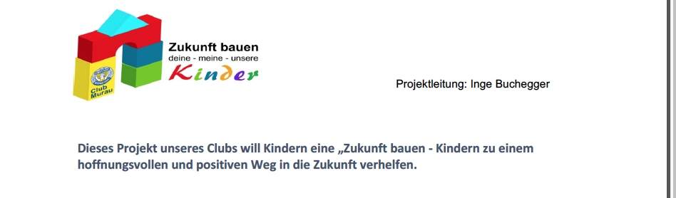 PROJEKTE UNSERES CLUBS – Update