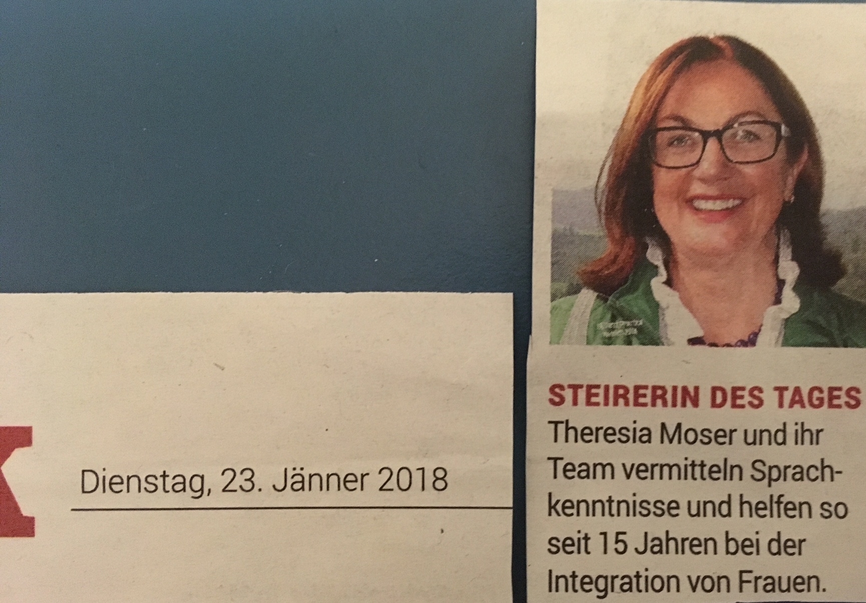 Club Murau: Theresia Moser – die STEIRERIN DES TAGES
